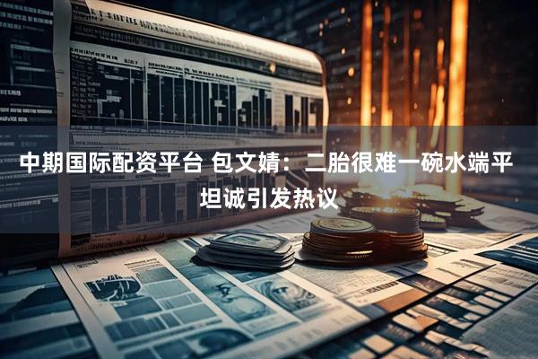 中期国际配资平台 包文婧：二胎很难一碗水端平 坦诚引发热议